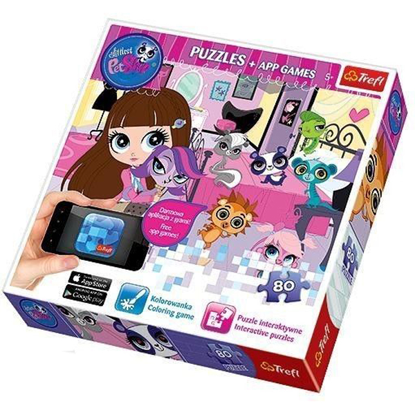 44951 80 App Puzzle - Вечірні ігри / Hasbro, Littlest Pet Shop