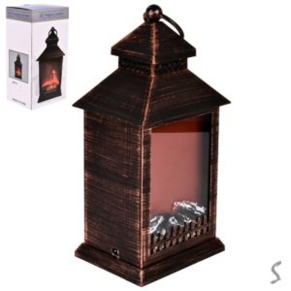 241995 Камін-світильник декоративний з LED підсвічуванням USB 15*12*30см (без батарейок) R96489