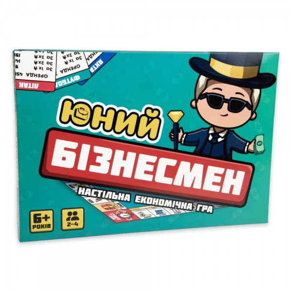 158542 Настільна гра Strateg Юний Бізнесмен розважальна економічна українською мовою (30341)