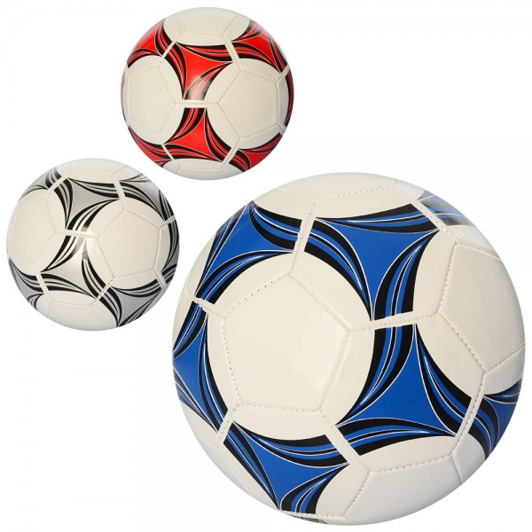 69440 М'яч футбольний EN 3215 розмір 5, ПВХ 1,6 мм., 270-280 г., 3 кольори, кул.