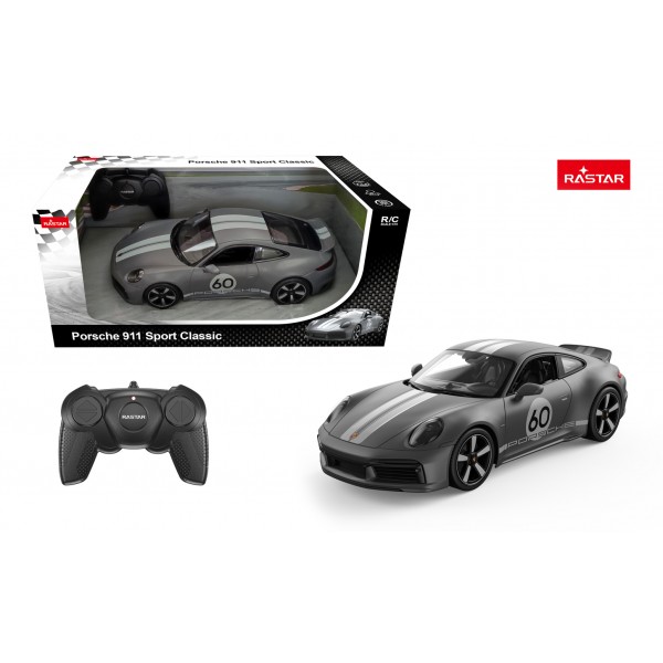 244675 Машина 94900 Porsche 911 Sport Classic,1:16, радіок.2,4GHz, 28,5см, світло, гум.колеса,на бат,в кор.