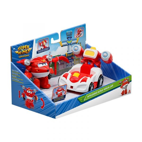 198603 Ігровий набір Super Wings Supercharge Articulated Action Vehicle Jett, Джет