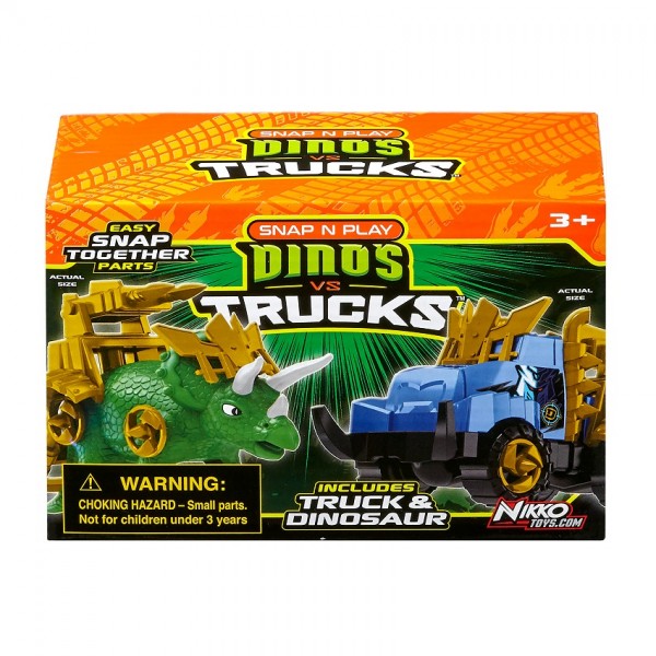 211840 Ігровий набір – машинка та динозавр Triceratops green