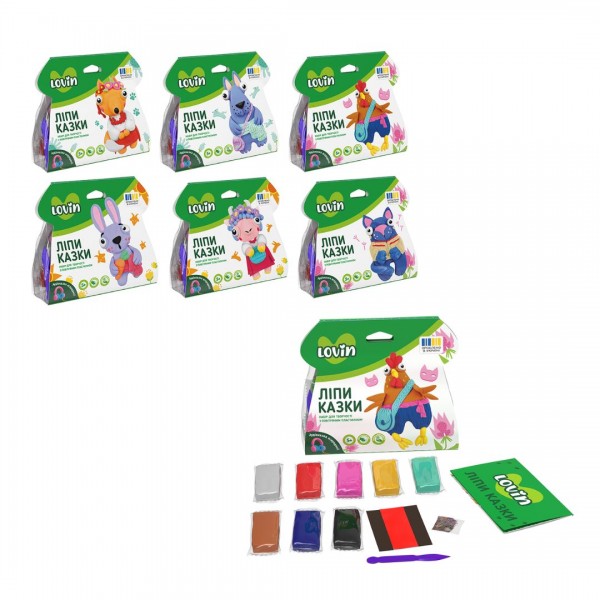 229752 ЛіпиКазки ТМ Lovin Набір для творчості з повітряним пластиліном