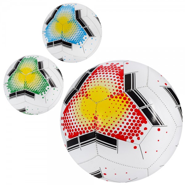 141035 М'яч футбольний EV-3350 розмір 5, ПВХ 1,8мм, 290-300г, 3 кольори, кул.