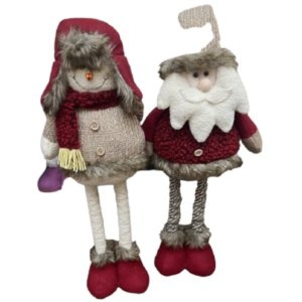 210803 Фігура новорічна "Santa Snowman" 70см (ноги-телескоп) R95917