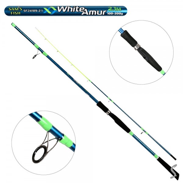 128455 Спiнiнг короповий штекерний "White amur" 2.1м 100-200г 2к SF24189-2.1
