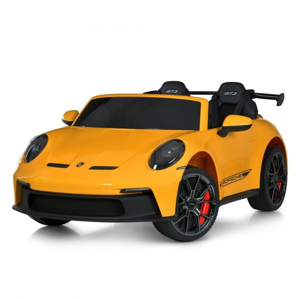 244351 Машина M 6111AL-6(24V) 2мотори320W,1акум24V14AH, гум.колеса,USB, SD, MP3, шкіра, світло, муз.,жовтий