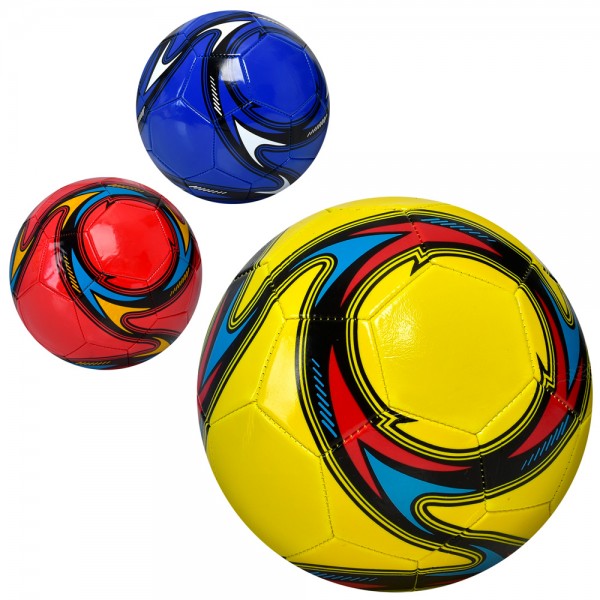 132502 М'яч футбольний EV 3336 розмір 5, ПВХ 1,8 мм, 300-320г, 3 кольори, кул.