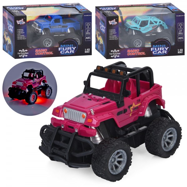 244853 Джип 754-4301A-Y913-41-48A (36шт) р/к, джип, 13,5см, світло, гумові колеса, 3 види, на бат-ці, в кор-ці, 19,5-11,5-10см