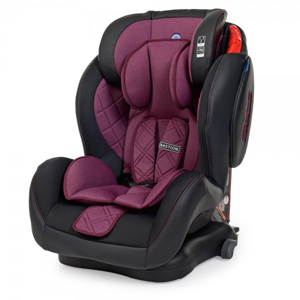 102222 Автокрісло ME 1057 BASTION Purple дитяче, група 1-2-3, isofix, фіолет льон+шкіра.