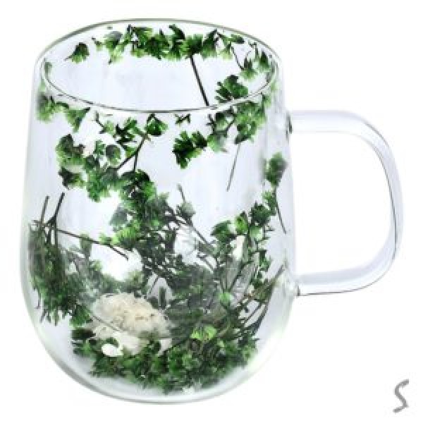 222917 Чашка з подвійною стінкою "Dry flowers" 330мл., R10120