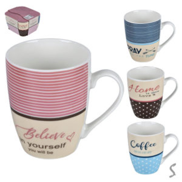 161490 Чашки "Motivation" 4пр/наб 360мл R89052