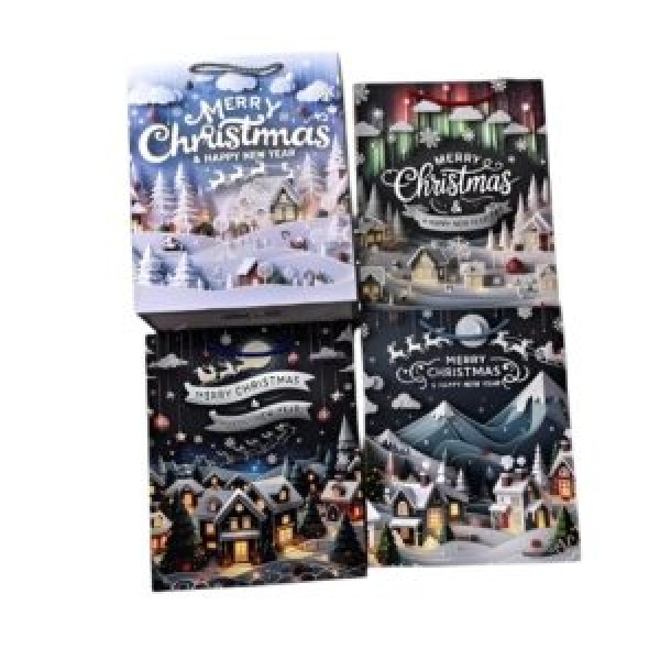 262688 Пакет новорічний паперовий S "Christmas Dreams" 18*24*8.5см