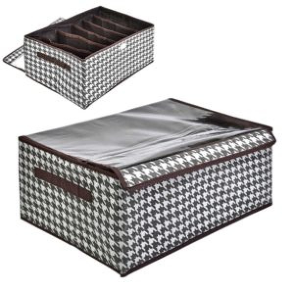 165637 Коробка-органайзер для зберігання білизни 6від 44*30*20см 4430206WCJ-BROWN