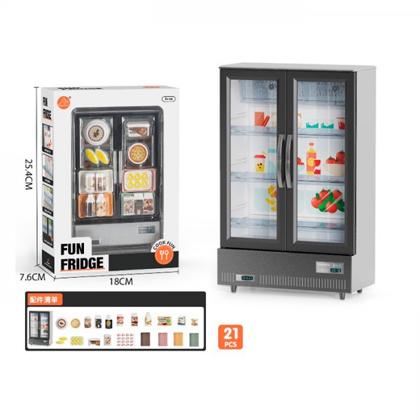 250792 Холодильник SY-2107-2 музика,світло,продукти,21пр, бат,кор.18-25,5-8см