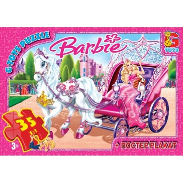 42052 BA006 Пазли ТМ "G-Toys" із серії "Barbie", 35 елементів 