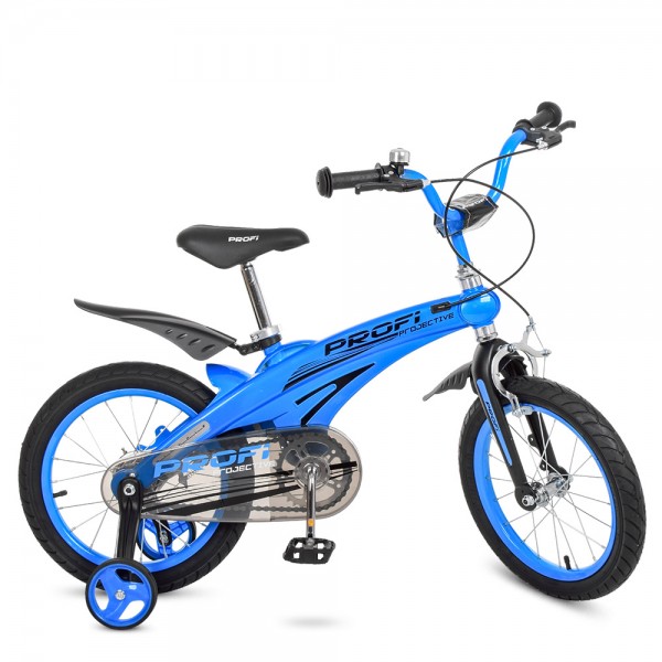 70205 Велосипед дитячий PROF1 16д. LMG16125 Projective, магнієва рама, дод. колеса, синій.