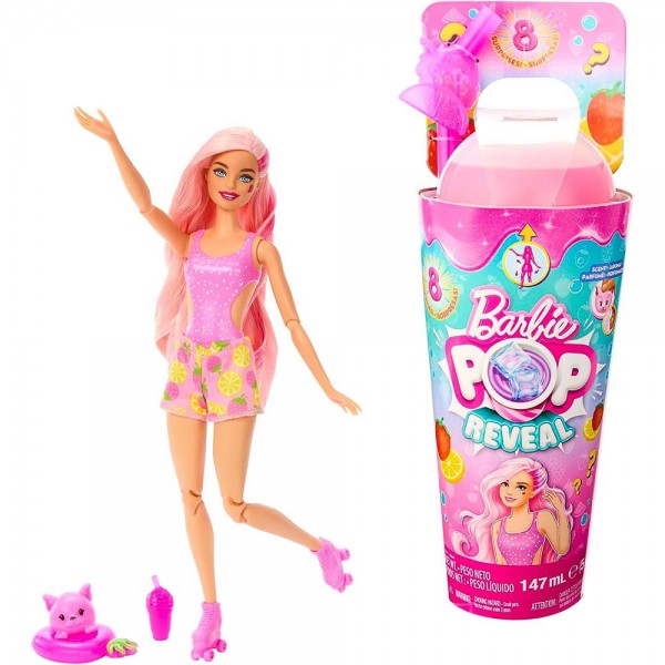 157248 Лялька Barbie "Pop Reveal" серії "Соковиті фрукти" – полуничний лимонад
