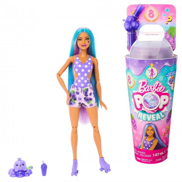 157249 Лялька Barbie "Pop Reveal" серії "Соковиті фрукти" – виноградна содова