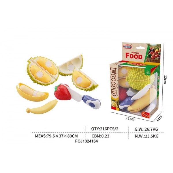 228766 Набір продуктів T1745085 набір фруктів, на липучці, кор., 11-17,5-6 см.