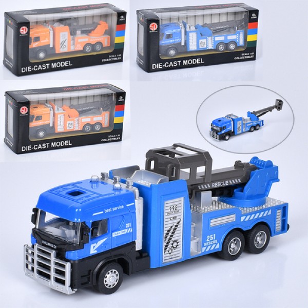 237290 Машина 251C4 мет., інерц., 1:60, рухливі деталі, гумові колеса, 2 види по 2 кольори,кор., 20-9-6 см.