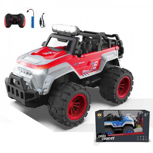 241273 Джип 36815 радіокер., 2,4G, 1:16, акум., USB, гум., колеса, корпус не б'ється, 2 кольори, світло,кор