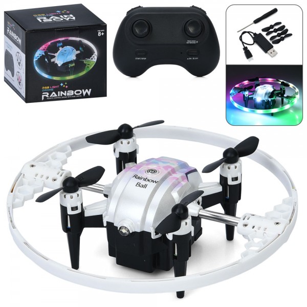 241281 Квадрокоптер FX-41B радіокер., 2,4G, акум., USB, запасні лопасті, світло, кор., 13-13-12 см.