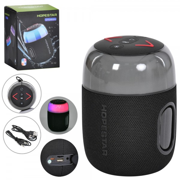 225684 Колонка FG240430017Q (3шт) 13-9-9см, акум, 1500mA, 10W, світло, Bluetooth, USBзарядне, TFслот, MP3, в кор-ці, 11,5-15,5-11,5см