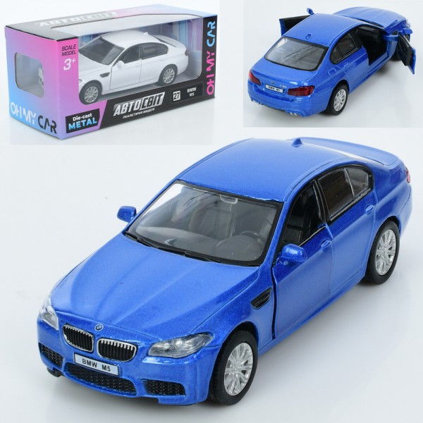 158352 Машина AS-3080 АвтоСвіт, BMW M5, мет., інерц., відчин. двері,гум. колеса, 2 кольори,кор.,15,5-7-7см.
