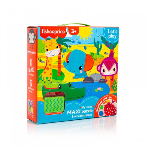 130034 Пазлы "Fisher Price. Maxi puzzle & wooden pieces" VT1100-01 (укр)