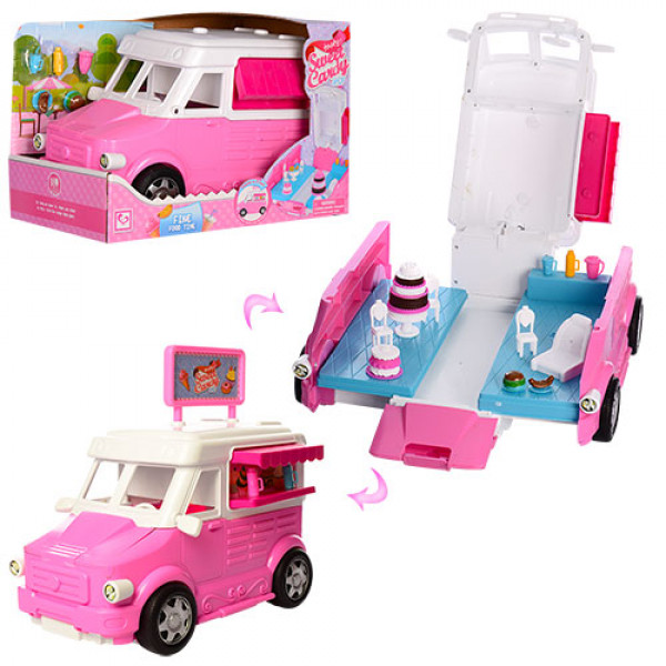 30726 Машинка K899-51 (3шт) 34см, кафе на колесах,аксессуары, в кор-ке, 37-22-24см