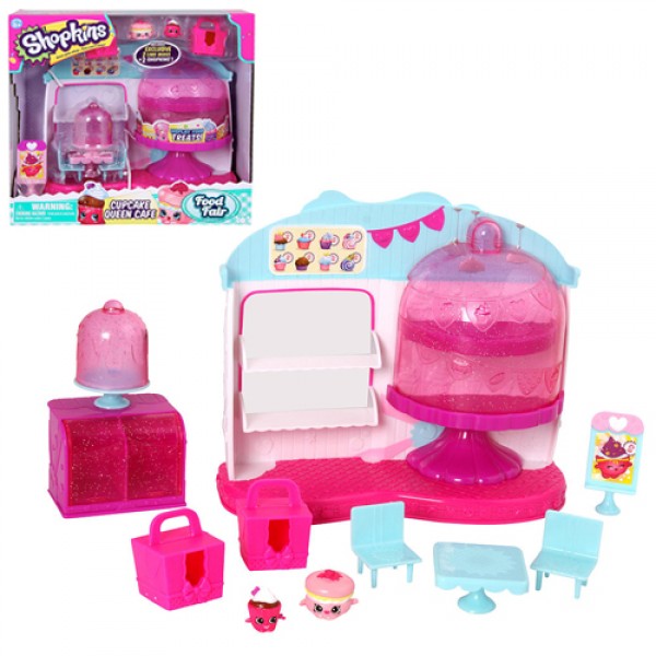 194539 Ігровий набір SHOPKINS S4 - КОРОЛІВСЬКЕ КАПКЕЙК-КАФЕ (з аксесуарами, 2 екскл. шопкінси, 2 сумочки)