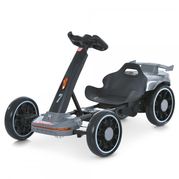 244215 Електрокарт M 6145(A)EBR-11 радіок.2,4G,2мотори35W,1акум12V4,5AH,EVA,BLUETOOTH,музика,світло,сірий