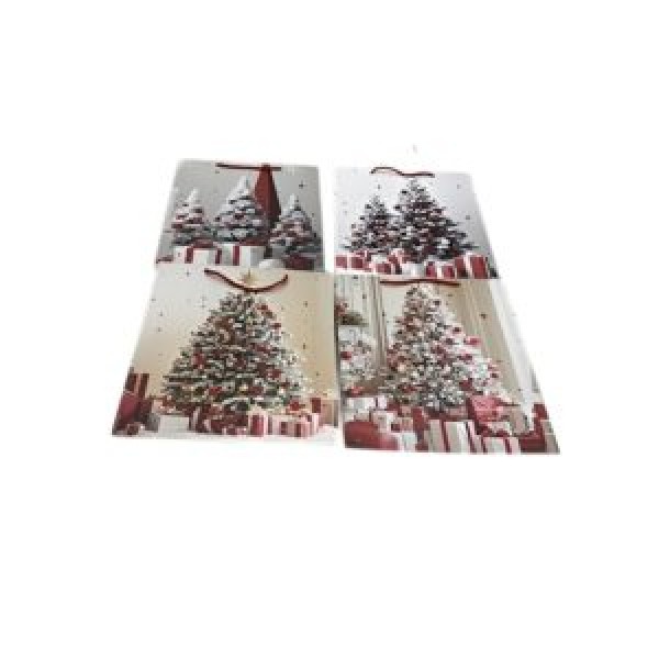 262690 Пакет новорічний паперовий S "Christmas Tree" 18*23*10см