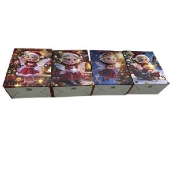 262701 Пакет новорічний паперовий S "Winter Fairy" 3D 18*10*23см