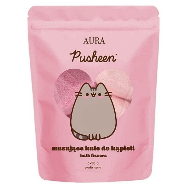 253737 Набір бомбочок для ванни кавун та полуниця ТМ "Pusheen", 6х50 г