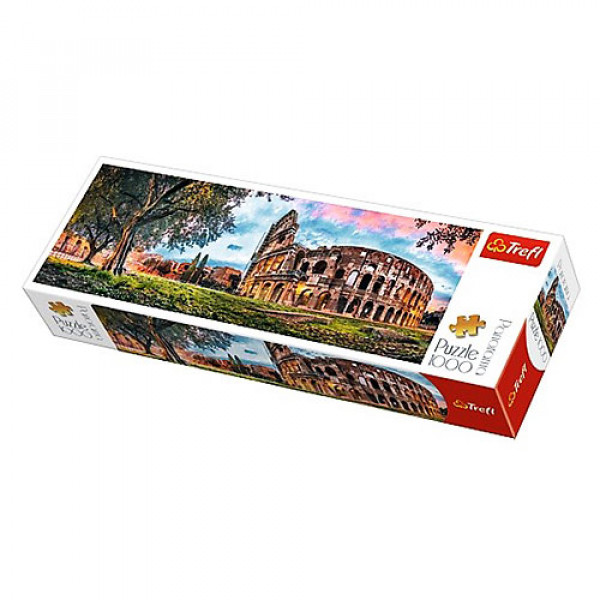 9757 Дитячі іграшки головоломки-пазли з картону Puzzles - "1000 Panorama" - Colosseum at dawn / Trefl