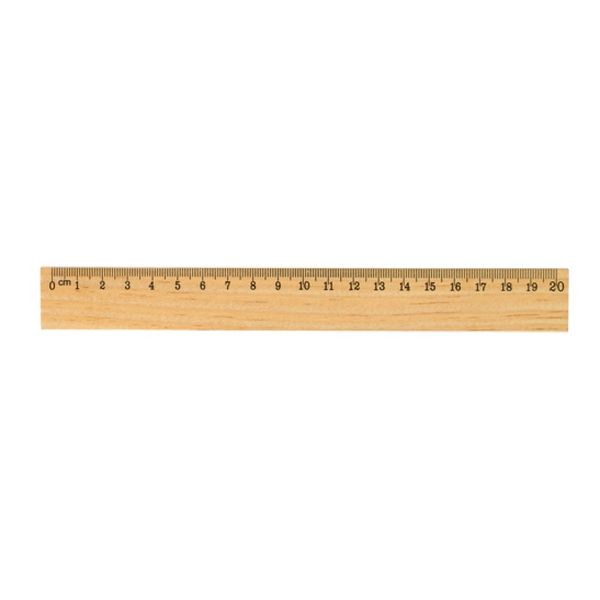 223 Лінійка деревяна (шовкографія) 200мм  (в блоке  100шт)