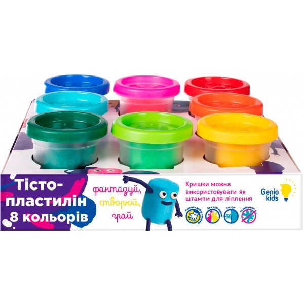 226249 Набір для дитячої творчості "Тісто-пластилін 8 кольорів"