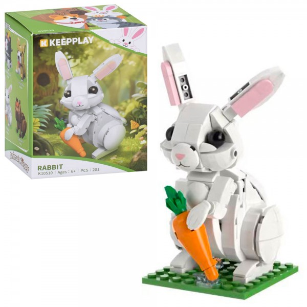 247988 Конструктор K10510 зайчик, 13,2см, 201дет, в кор-ці, 9-12-8см