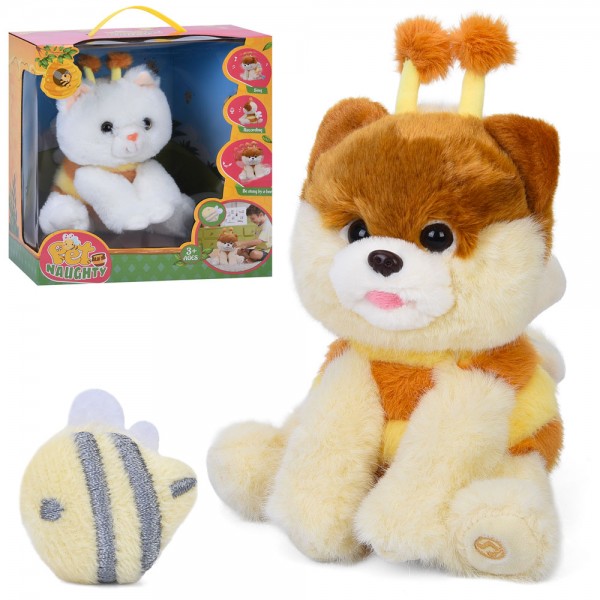 247806 М'яка іграшка 933-179-80E в23-20-17см, муз.,звук,повтор,танцює/рух., реагує на бджілку, (собака,кіт)