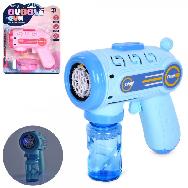 247860 Мильні бульбашки 513A пістолет/бластер,14см,світ.запас7,5см,мікс кол, на бат-ціна листі18,5-24-6см