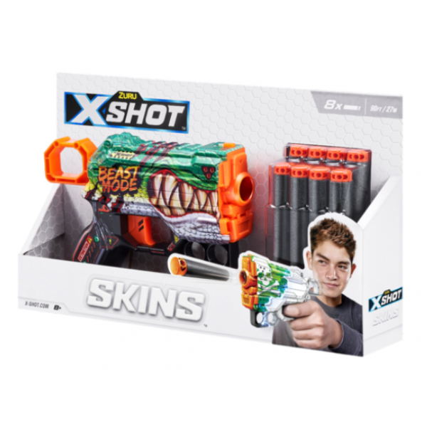 148444 Швидкострільний бластер X-SHOT Skins Menace Beast Out (8 патронів), 36515G