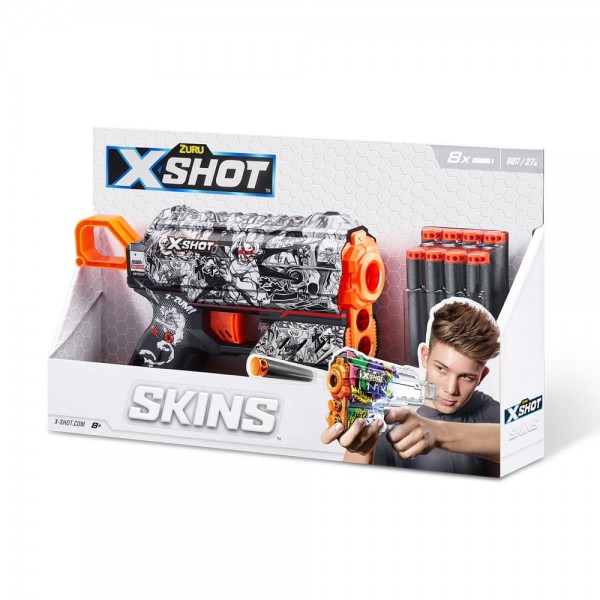 148431 Швидкострільний бластер X-SHOT Skins Flux Illustrate (8 патронів), 36516D