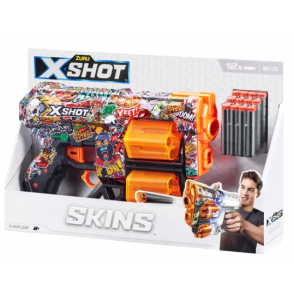 148436 Швидкострільний бластер X-SHOT Skins Dread Sketch (12 патронів), 36517H