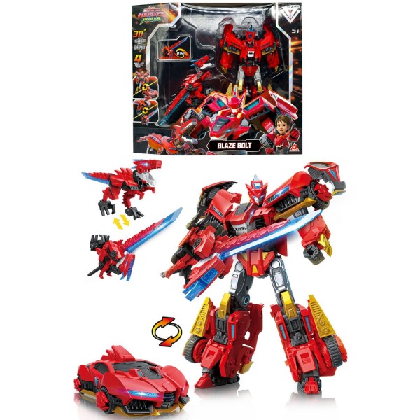 259579 Ігровий набір з роботом-трансформером DINOSTER - БЛЕЙЗ БОЛТ (з аксес.)