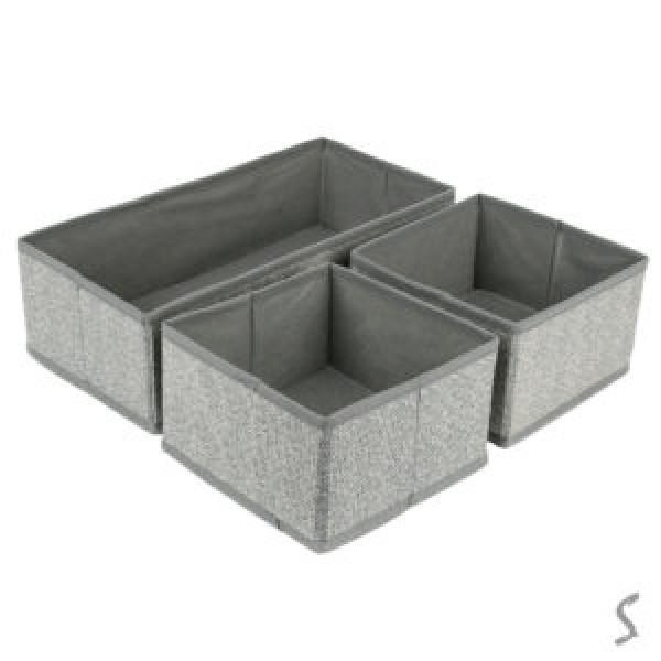 247629 Коробка складана для зберігання речей 3пр/наб 32*16*10см/16*16*10см/16*16*10см 3216102J-GREY