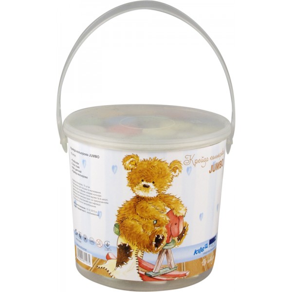 178709 Крейда кольорова Jumbo, 15шт. у відерц Popcorn Bear