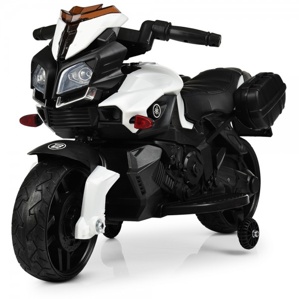 92957 Мотоцикл M 3832EL-1 1мотор 20W, 1 акум. 6V4,5AH, MP3, шкіряне сидіння, колеса EVA, світло, білий.